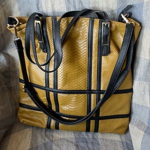 Italian leather tote bag.